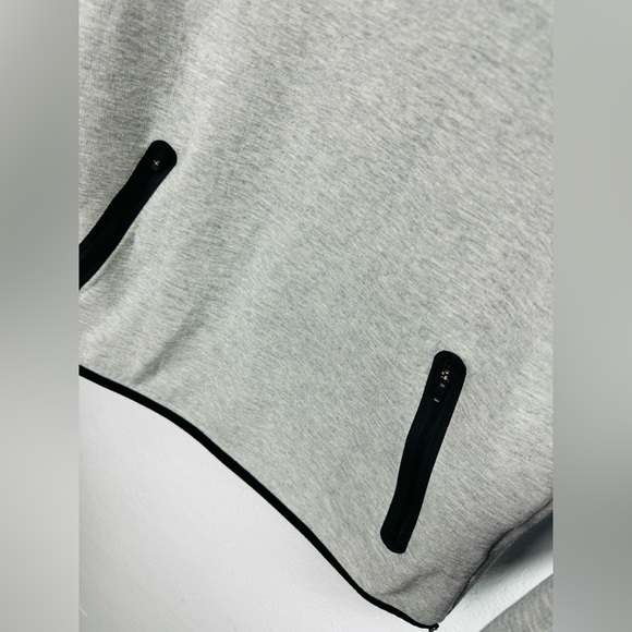 NIKE HOODIE TECH FLEECE DARK GREY HEATHER/BLACK WOMEN Cowl Neck - Picture 3 of 8